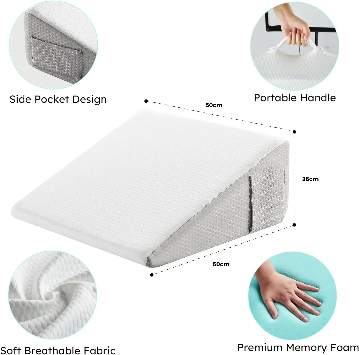 Deluxe Inclined Wedge Support Pillow - Image 5